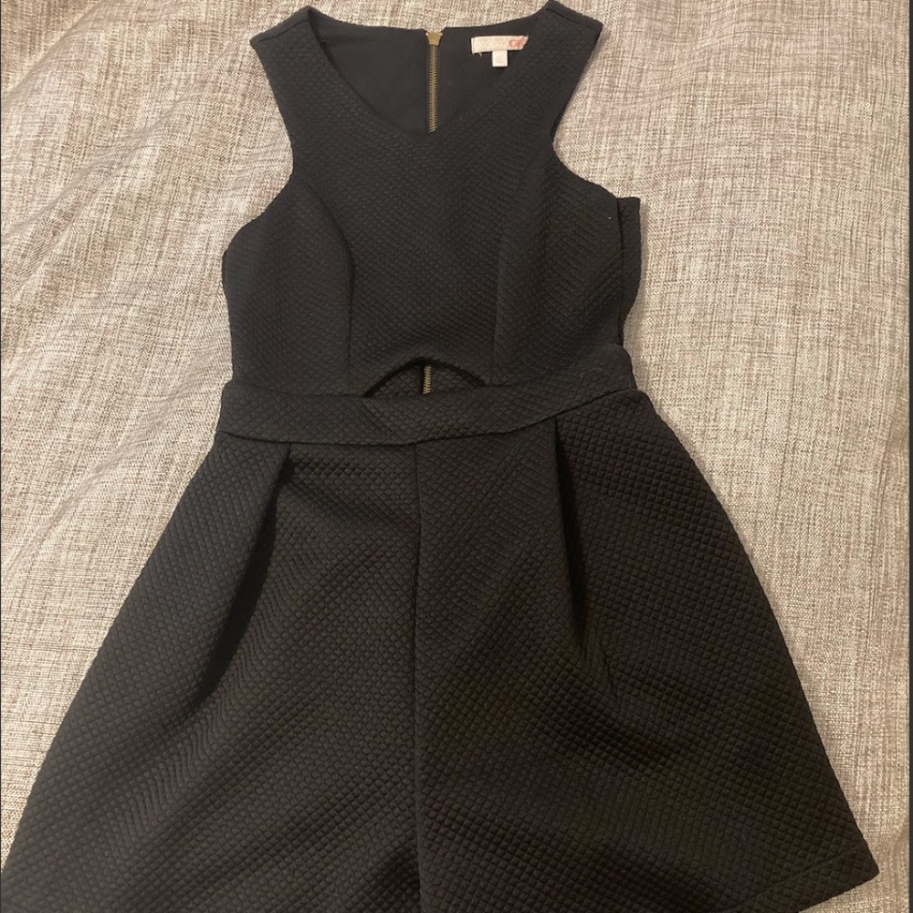 Black Cutout Romper (GB size M) POCKETS!!
